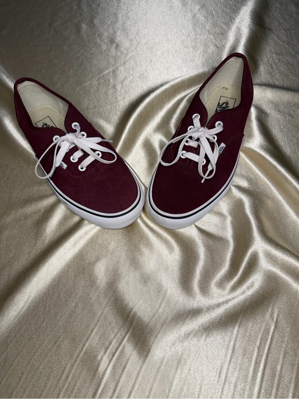 Vans Authentic Suede platform Sneakers Burgundy Men's 8.0 Women's 9.5